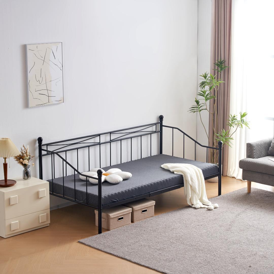パイプベッド（S） ベッドフレーム 一人暮らし 収納 おしゃれ BLACK