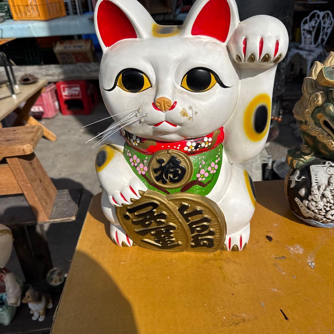 招き猫　まねきねこ　特大サイズ　アンティーク　骨董品