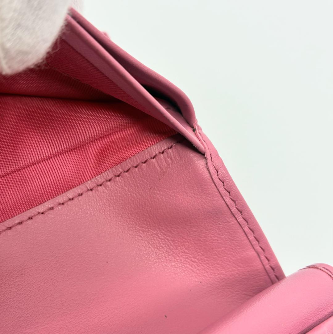 PRADA プラダ サフィアーノ 三つ折り財布 ピンク A1360A3