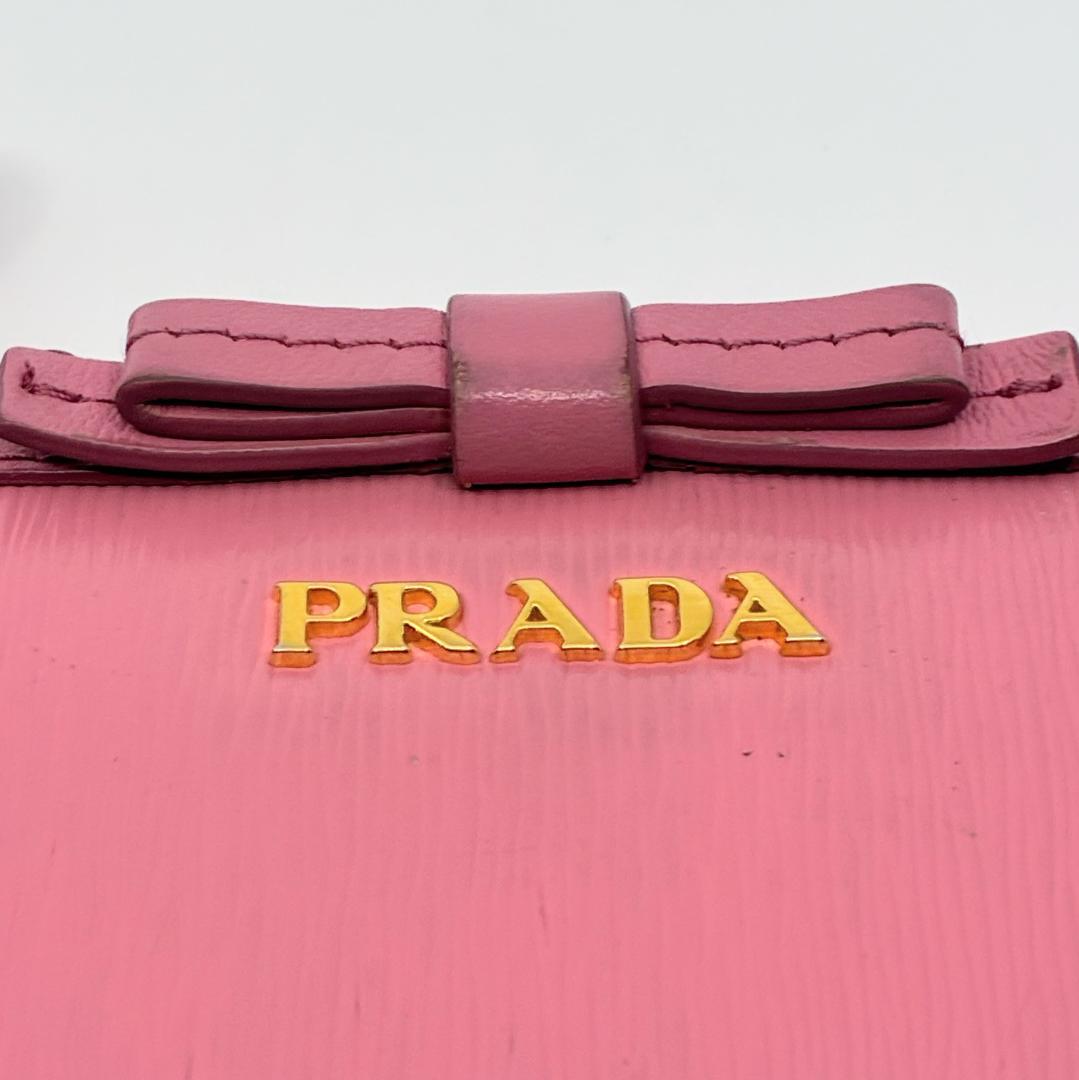 PRADA プラダ サフィアーノ 三つ折り財布 ピンク A1360A3