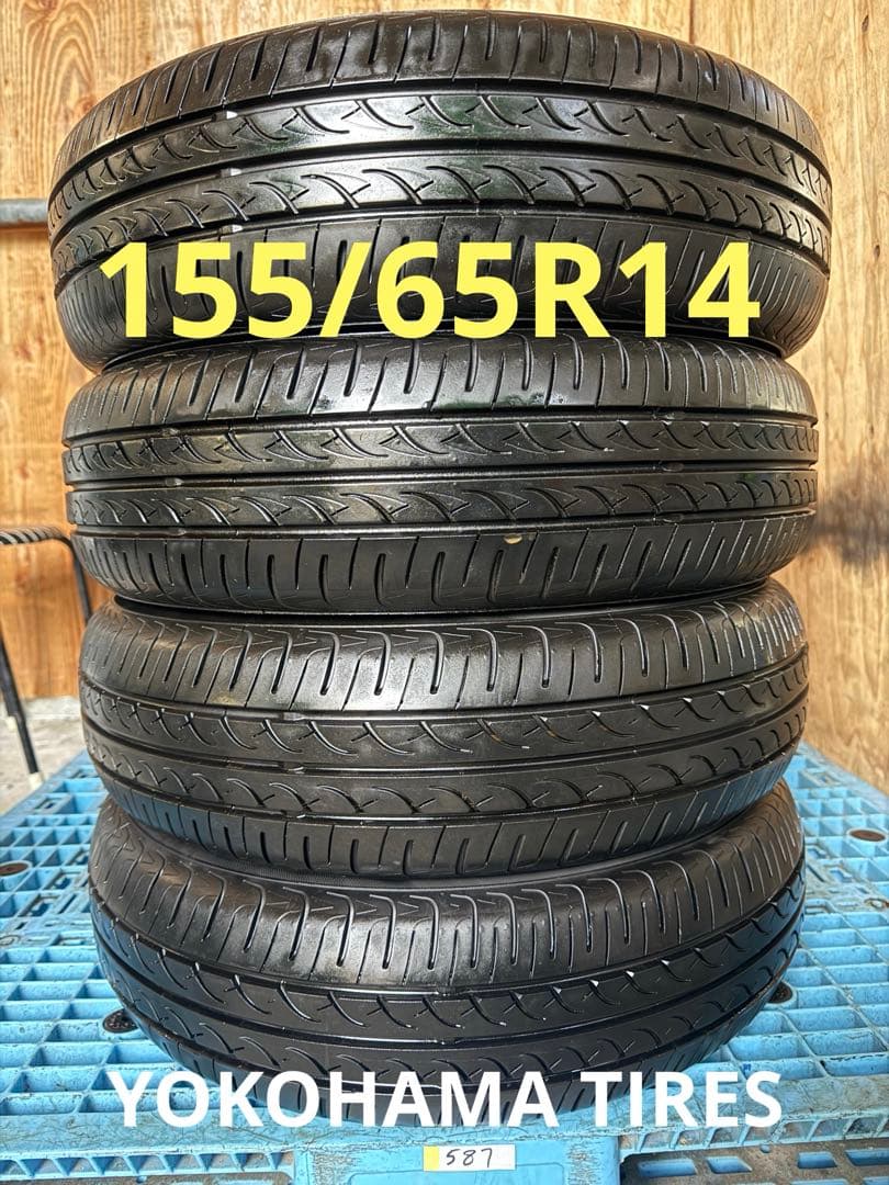 タイヤ・ホイール (587)155/65R14 YOKOHAMA BLUEARTH