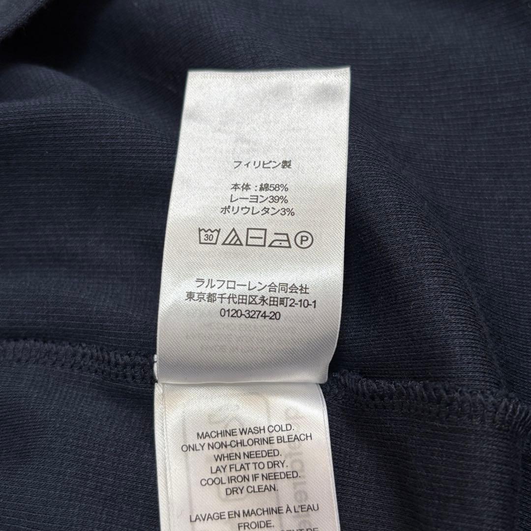 【美品】ローレンラルフローレン ベルテッド リブニット ドレス ネイビー XS