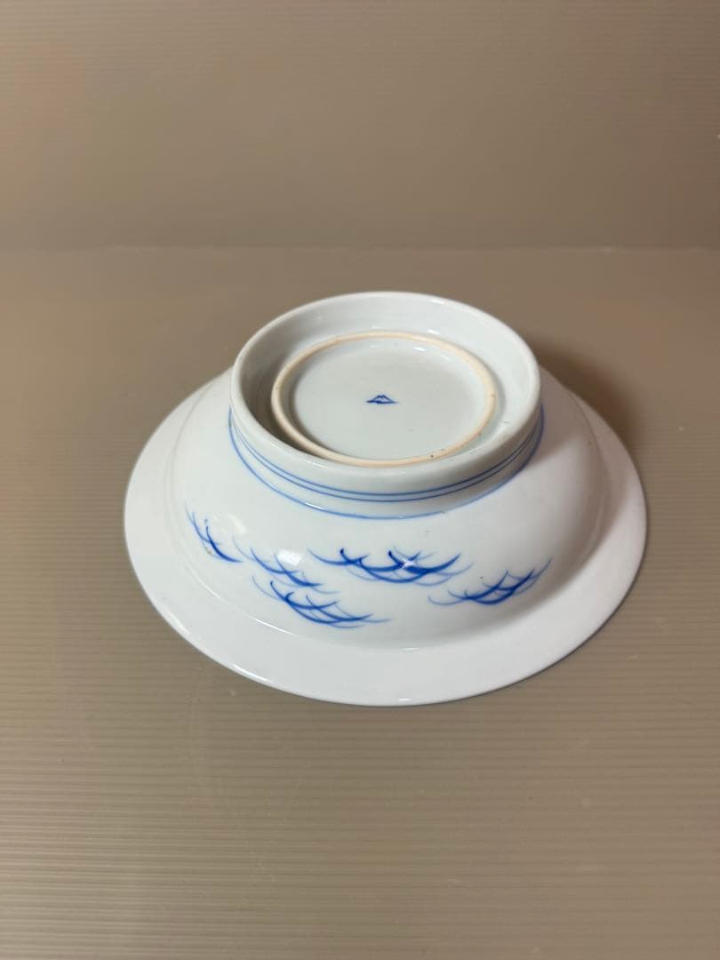 2809 深川製磁　染錦富士山　鉢　時代物