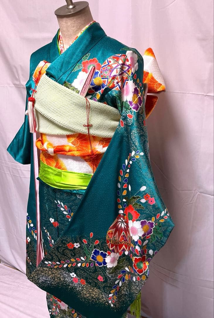 7上　七五三　舞台衣装　お雛様　女の子　着物　7歳　１2点セット