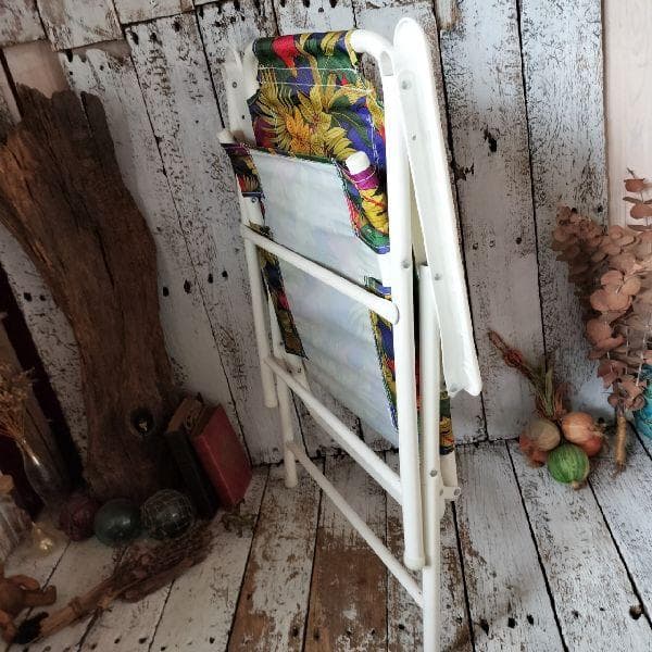 ヴィンテージ ポストモダン ビーチチェア 折り畳み チェア ローンチェア 椅子