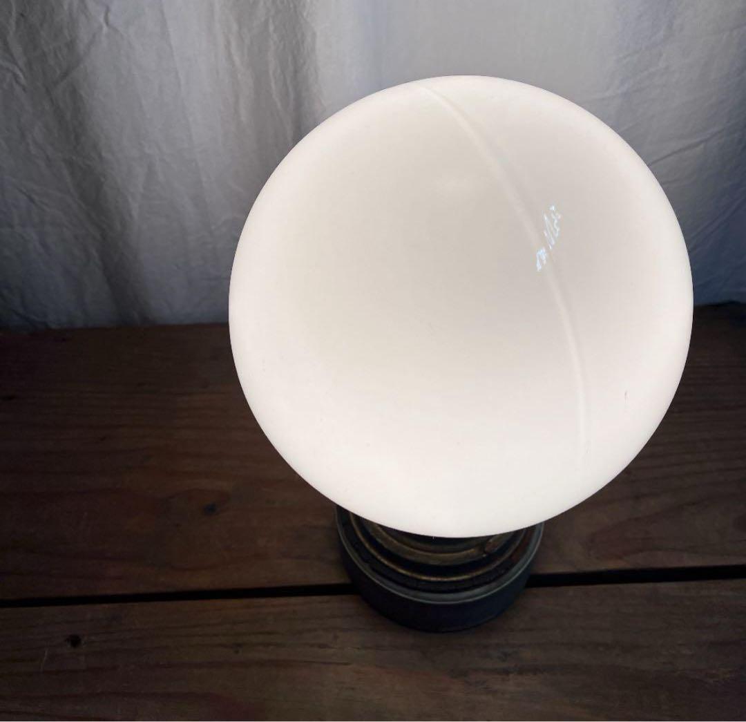 値下げ中★アンティーク古道具◾️古硝子 ミルクガラス 間接照明 テーブルランプ