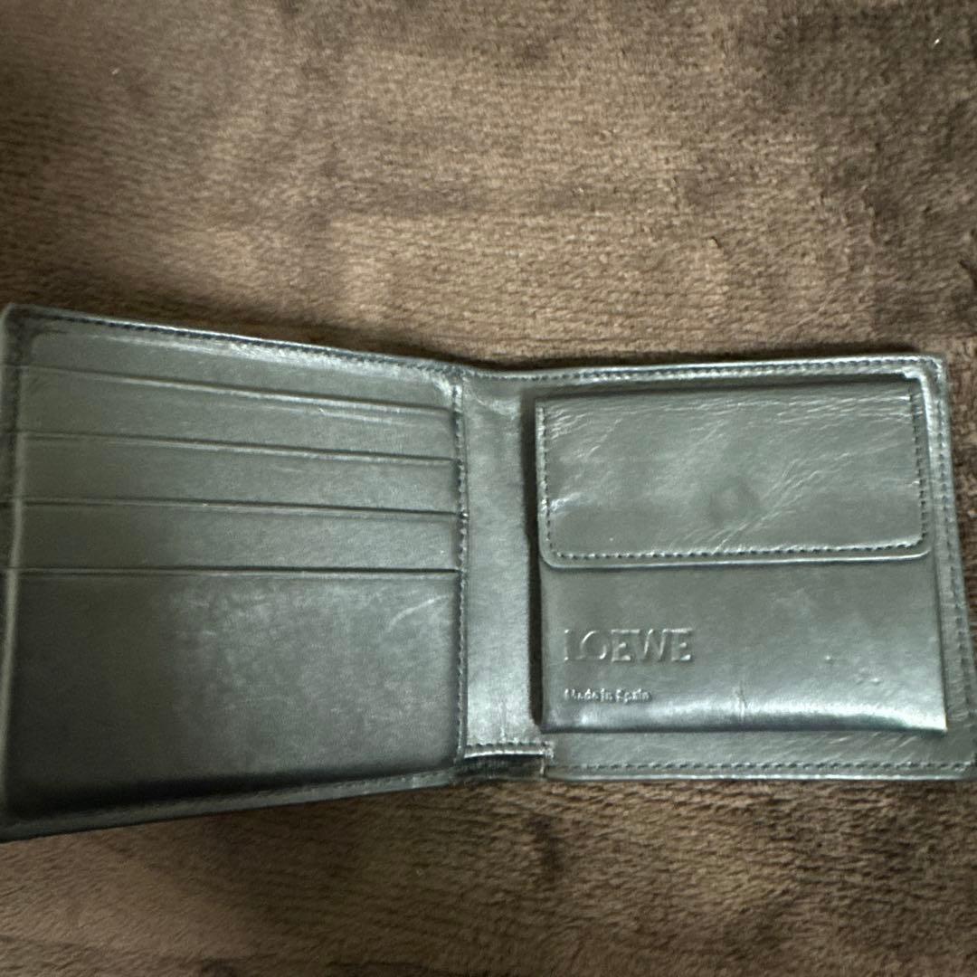 モ*ー様 LOEWE 二つ折り財布 ブラック