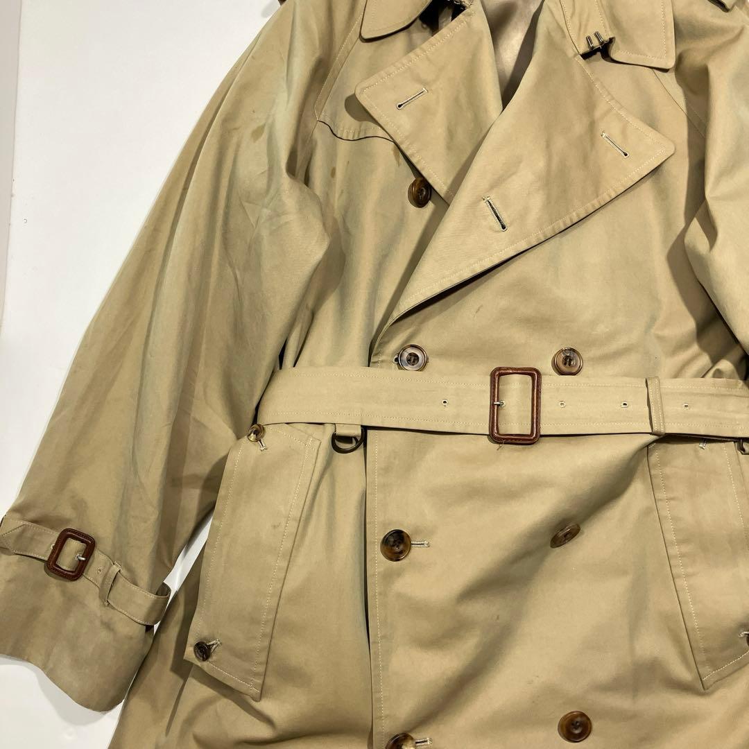 【幻の一枚袖】ポールスチュアート　ロングトレンチコート　ライナー付き　ダブルXL
