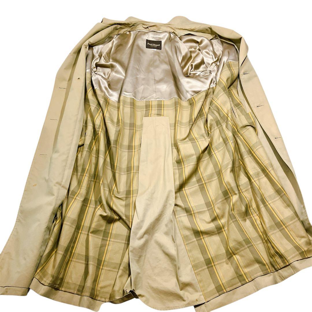 【幻の一枚袖】ポールスチュアート　ロングトレンチコート　ライナー付き　ダブルXL