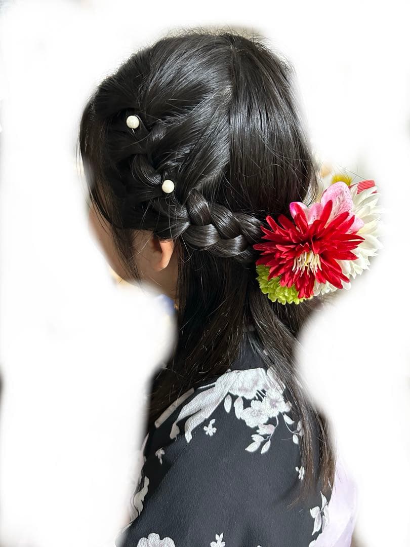 キャサリンコテージ　 袴セット160 ＋ 肌襦袢M 小学生　卒業式　髪飾り付き