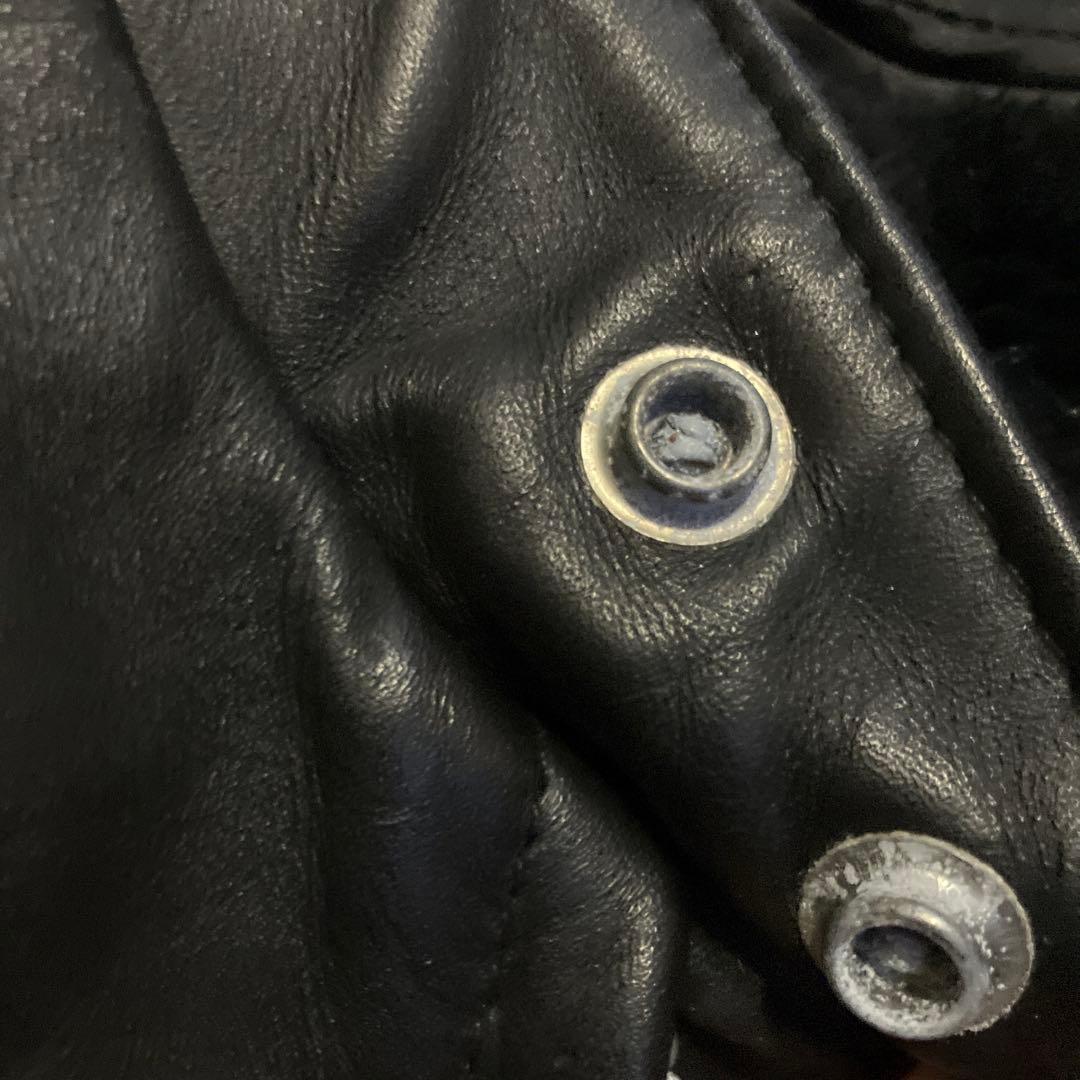 米国製42✨ SCHOTT シングル ライダース ボア ライナー ブラック641