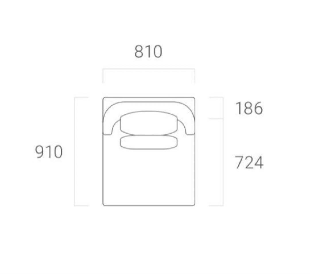 【ARMONIA】Bella curva 1人掛けソファ クッション付き