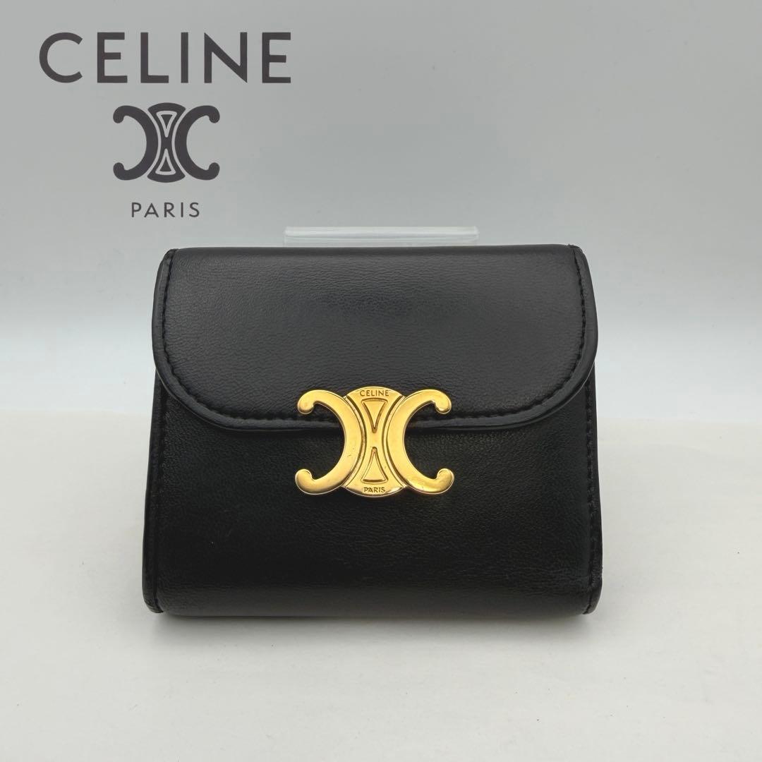 CELINE セリーヌ 財布 スモール フラップウォレット トリオンフ
