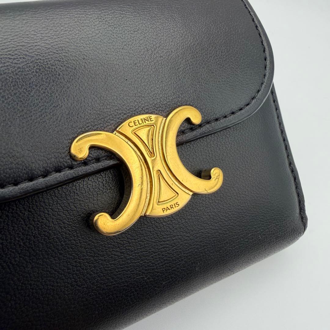 CELINE セリーヌ 財布 スモール フラップウォレット トリオンフ