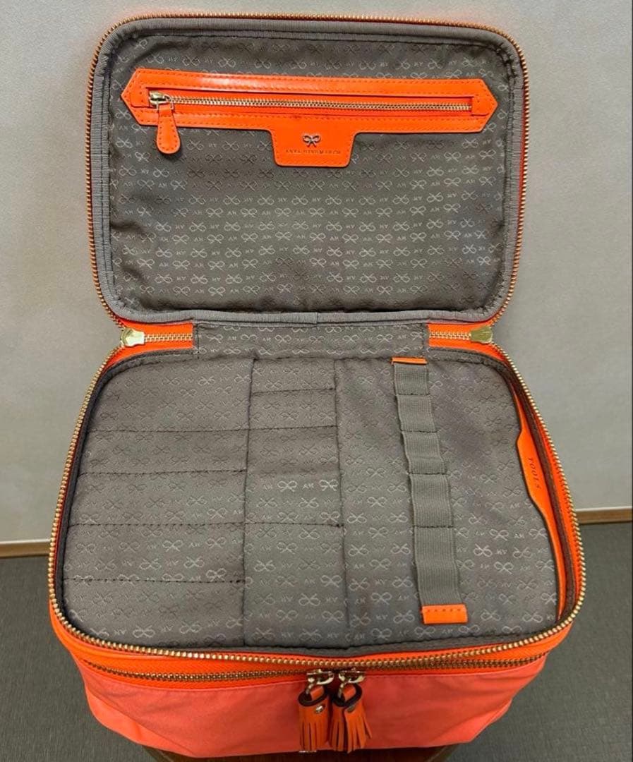 s*w様 アニヤハインドマーチ バニティケース バッグ メイクポーチ オレンジ