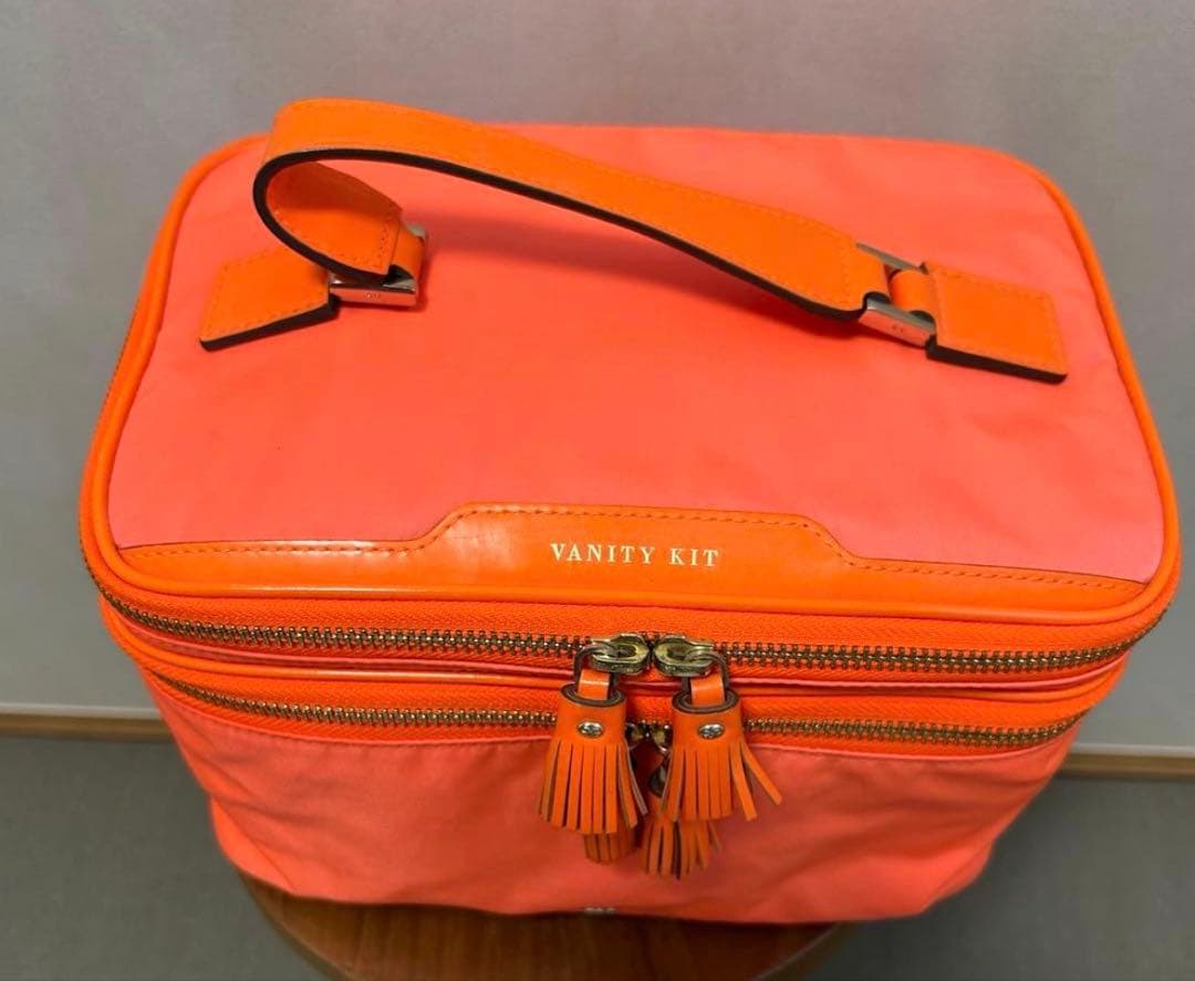 s*w様 アニヤハインドマーチ バニティケース バッグ メイクポーチ オレンジ