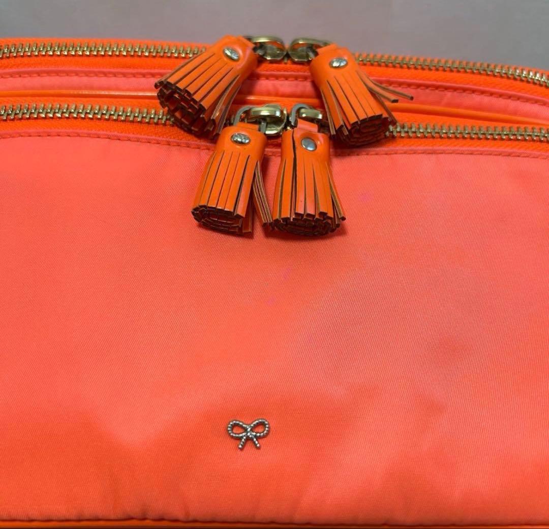 s*w様 アニヤハインドマーチ バニティケース バッグ メイクポーチ オレンジ