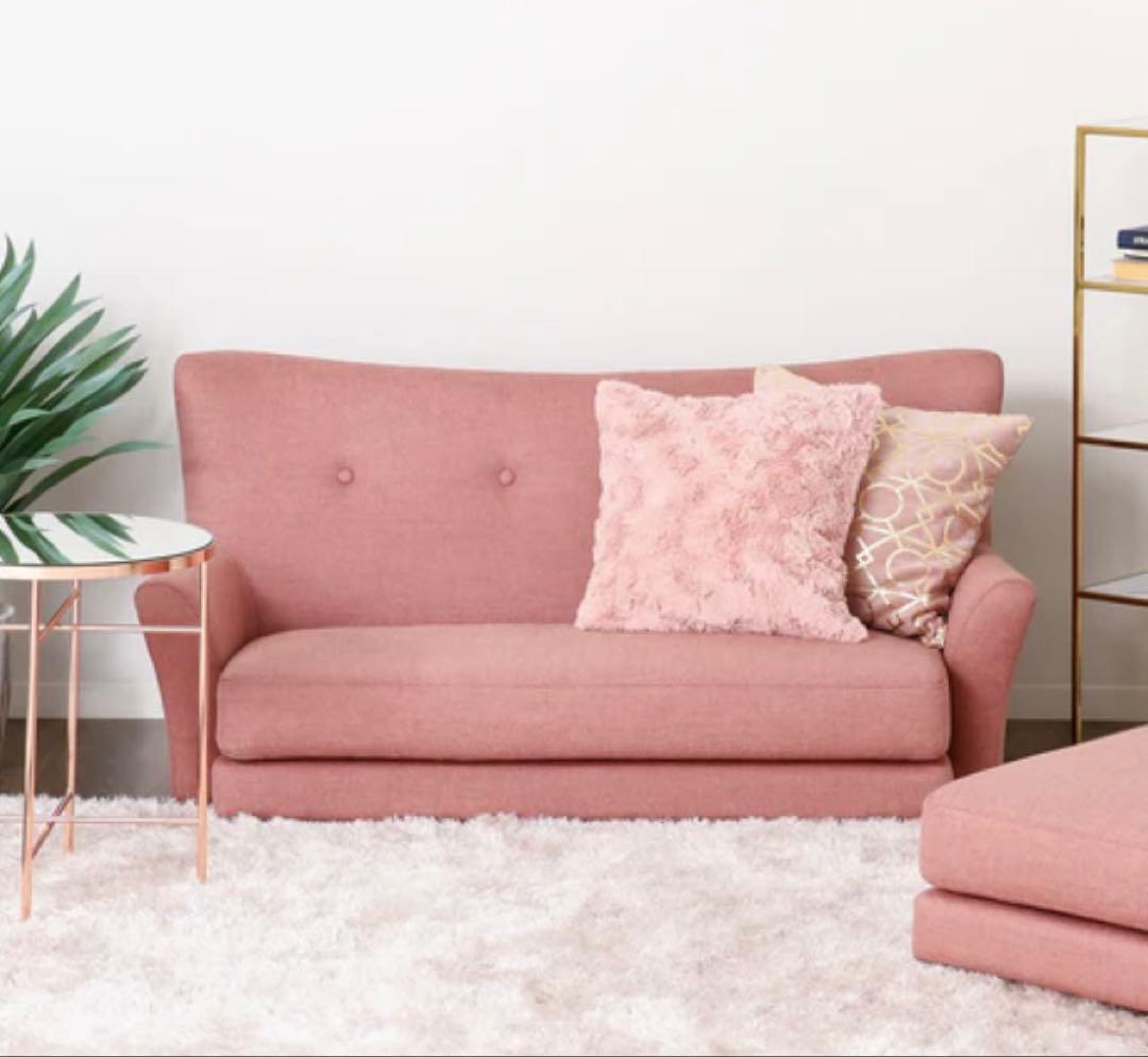 美品★Francfranc★フランフラン★フルレット 3WAYソファ★ピンク