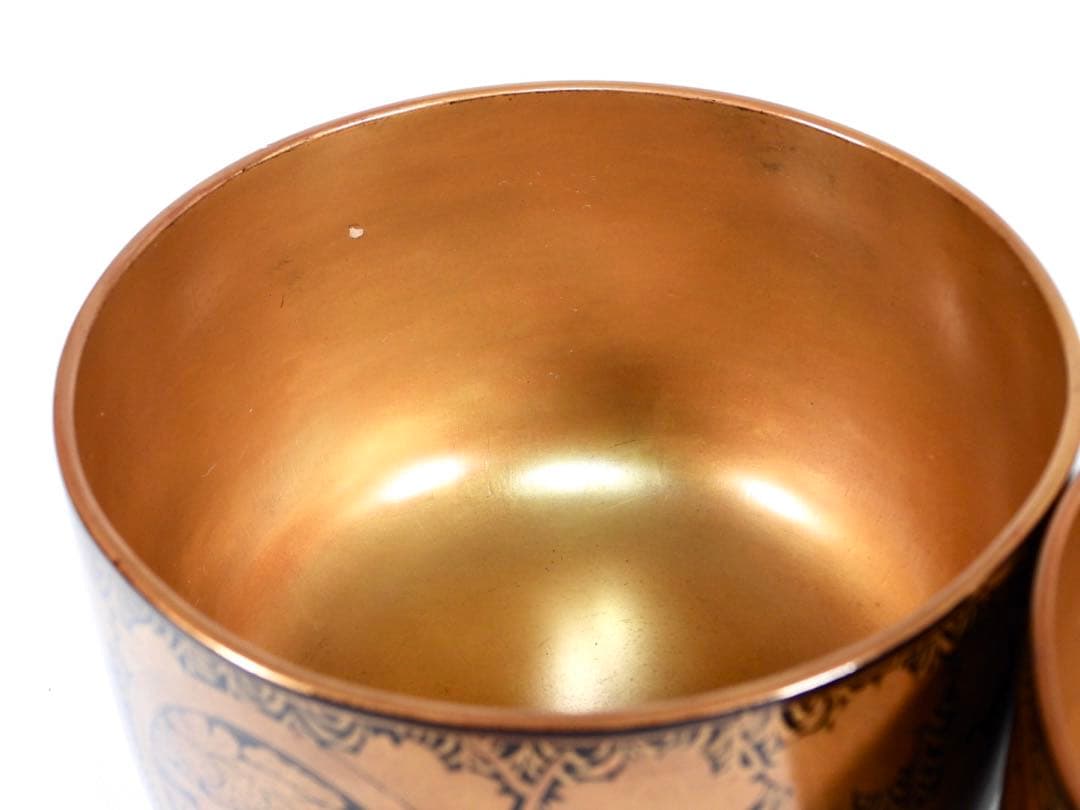 時代漆器 輪島塗 蝋色塗 糸櫻蒔絵 内金溜 盃洗 天然木 漆塗り 漆芸 時代箱