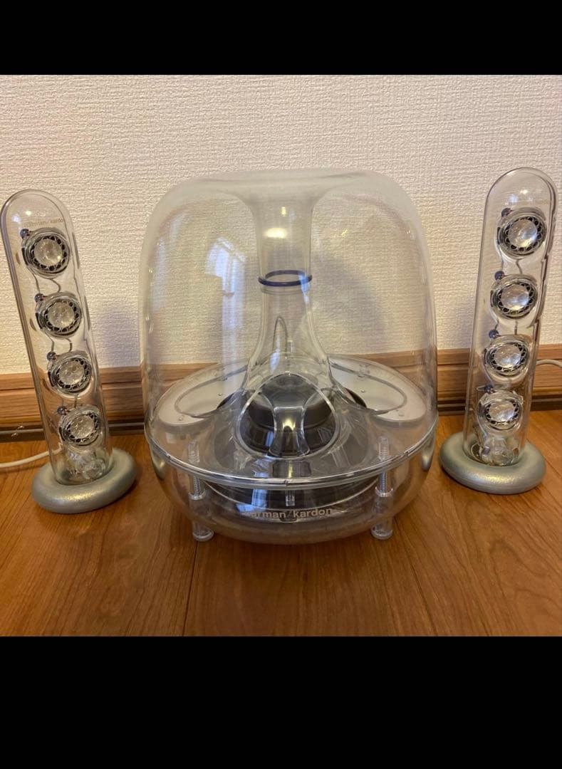 スピーカーセット 透明ドーム型 LEDライト付き