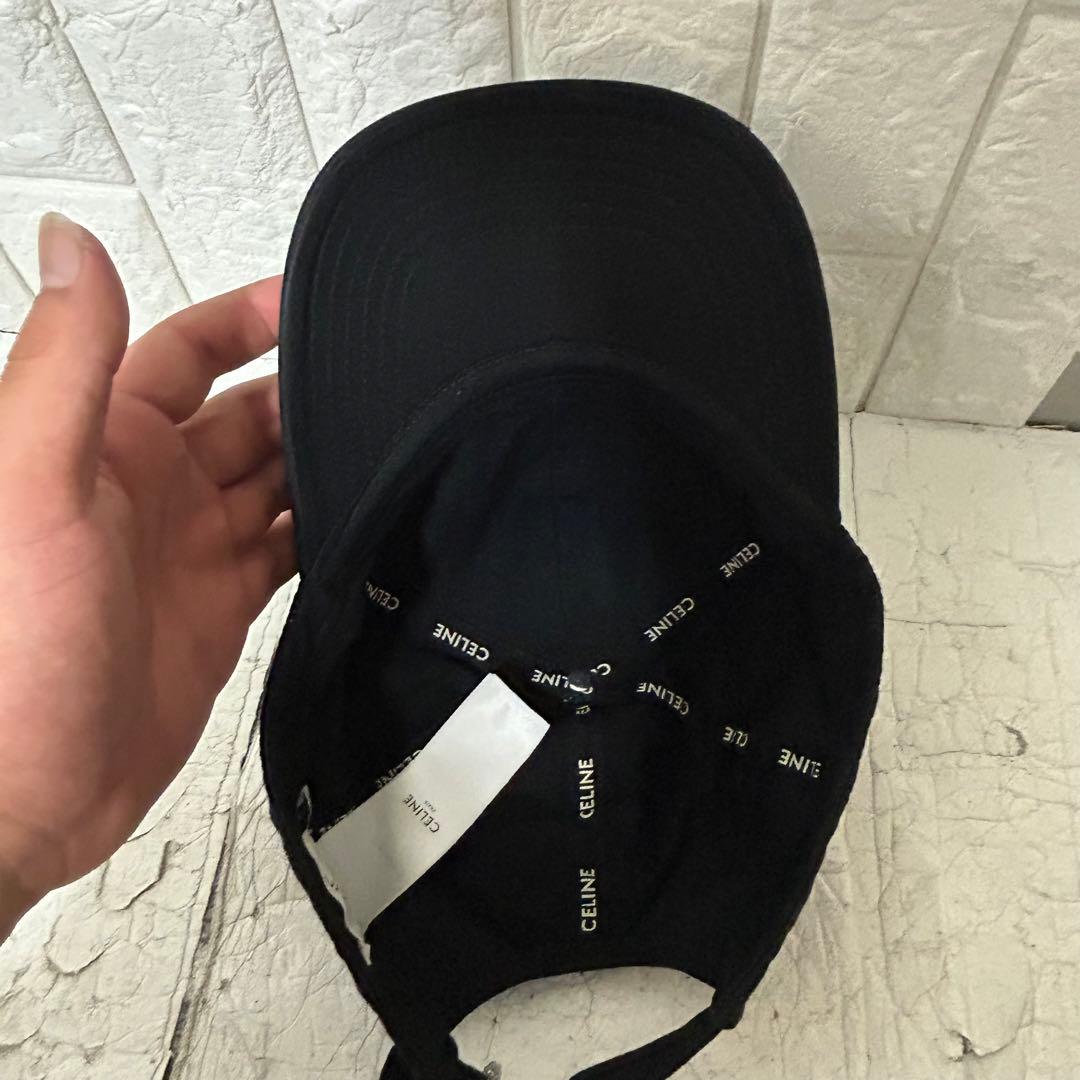 美品　CELINE セリーヌ トリオンフ コットン ベースボールキャップ