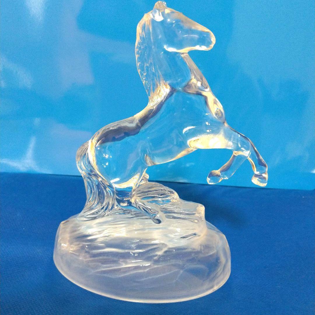 ガラス製 馬の彫刻 2体セット