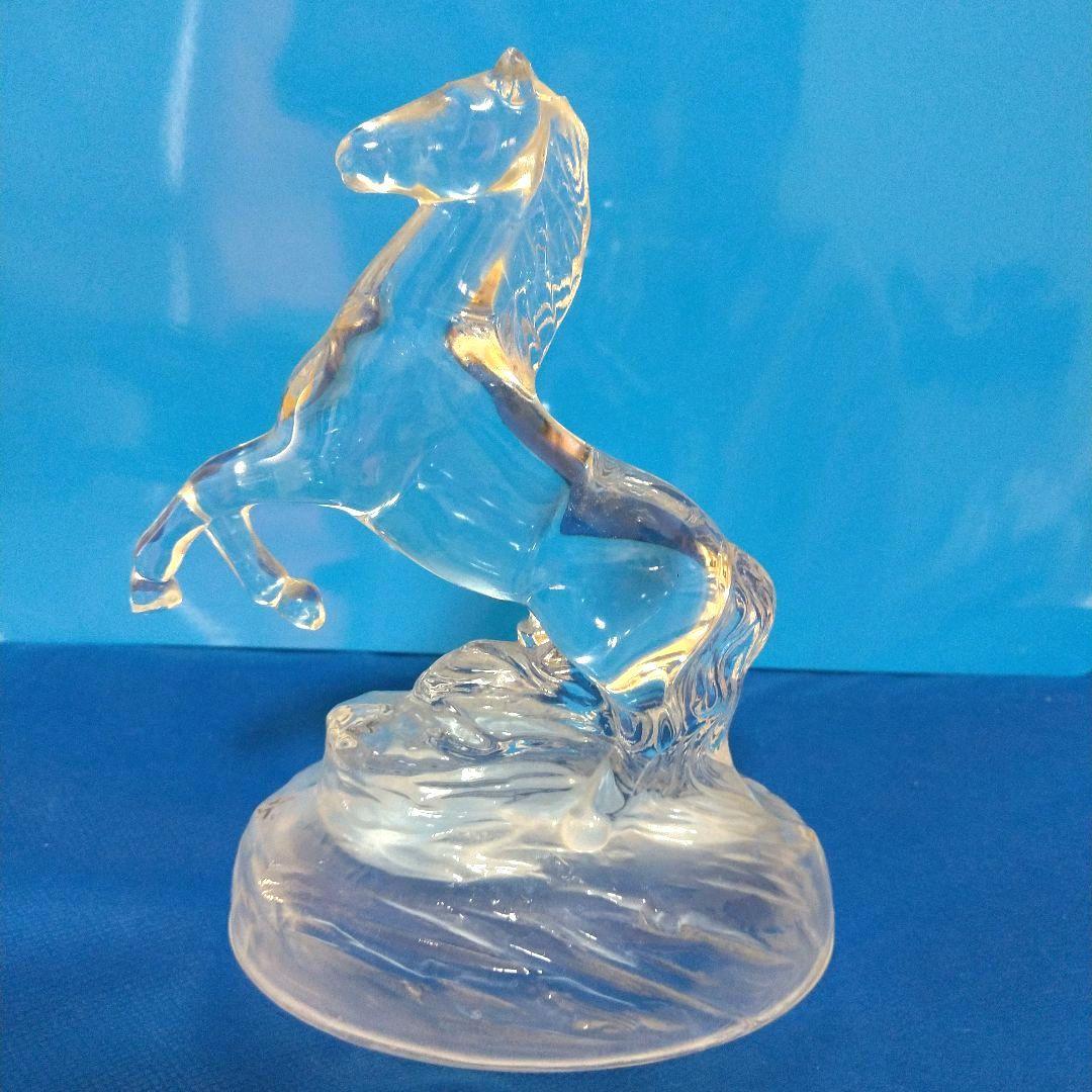 ガラス製 馬の彫刻 2体セット