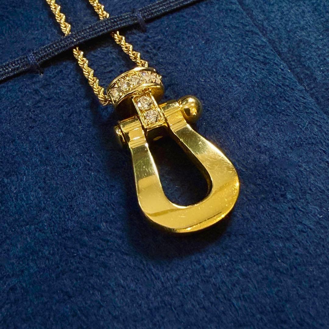 BTS着用レア　FRED フォース10 18K YG ダイヤ ペンダント ラージ