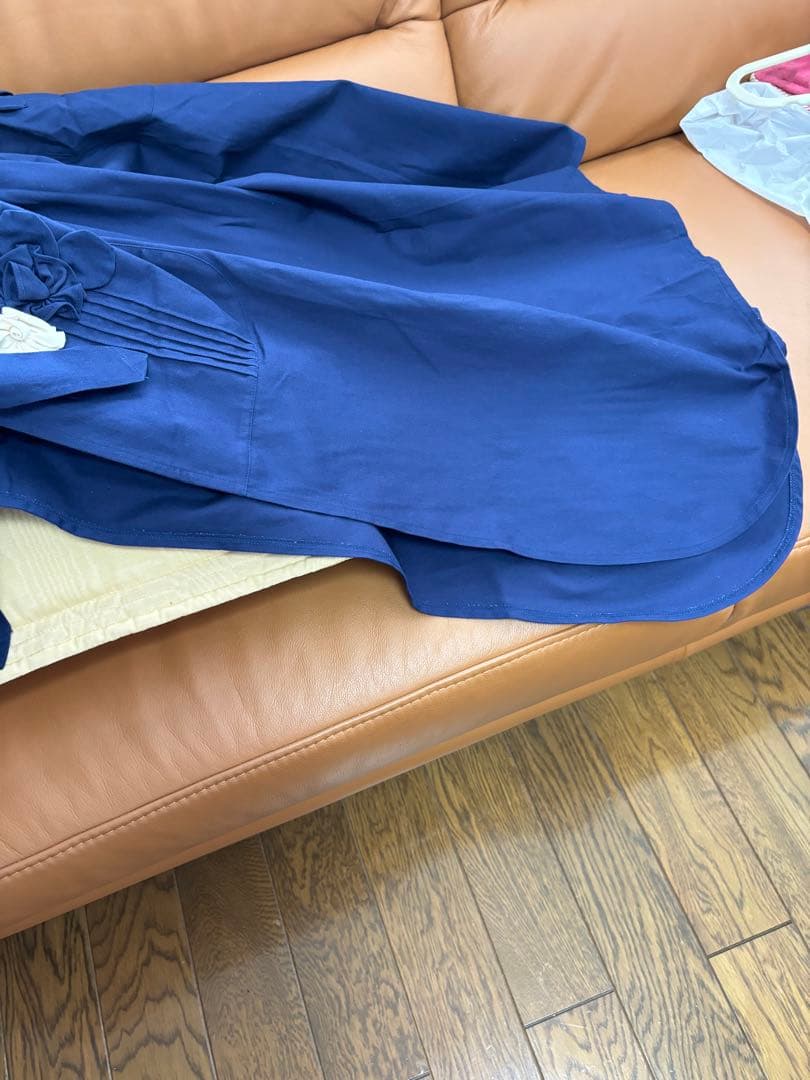 ネイビー　エプロン