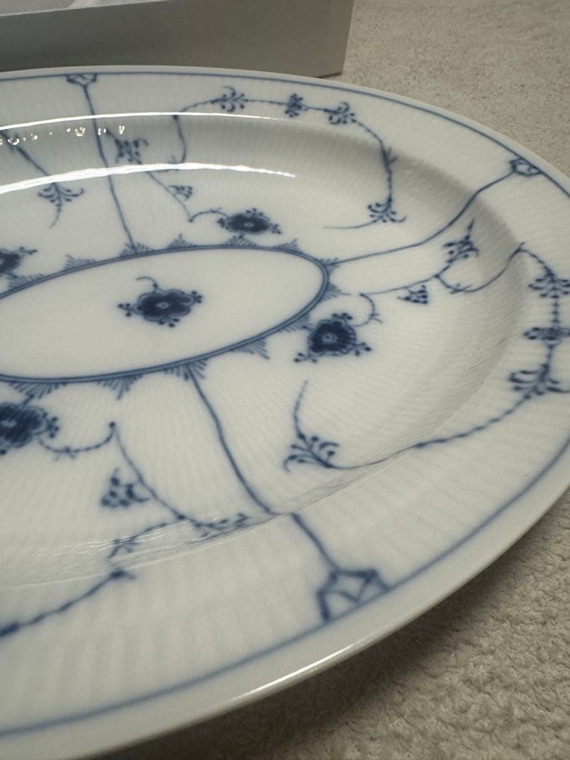 ロイヤルコペンハーゲン ブルーフルーテッドプレイン オーバルディッシュ