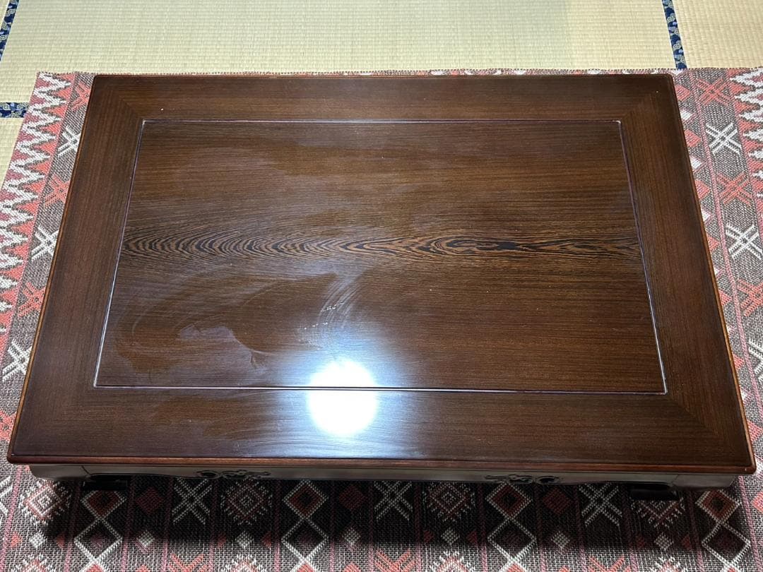 カリモク　座卓　ローテーブル　小ぶり　昭和レトロ　ちゃぶ台