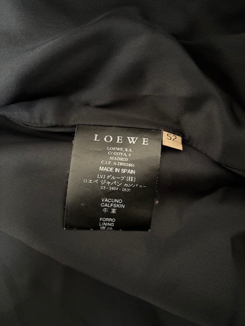 ジャケット・アウター LOEWE hooded calfskin leather jacket 52