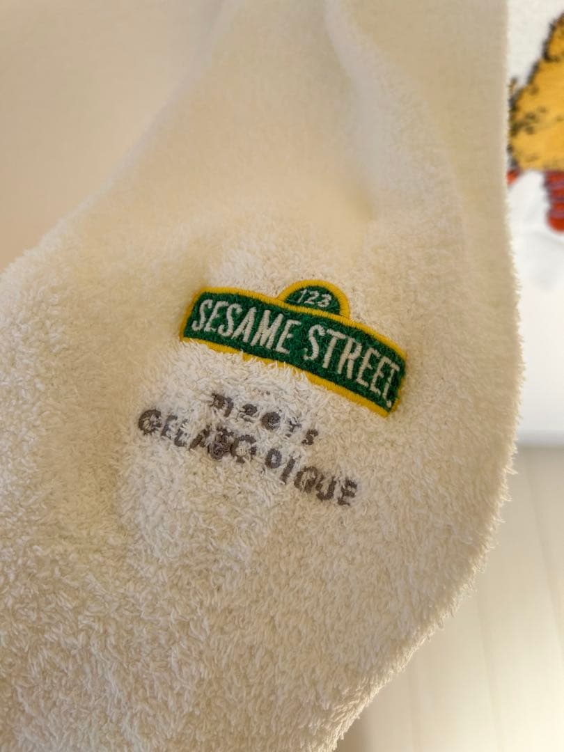 【希少】美品　ジェラートピケ　ジャガードショールカーディガン セサミストリート