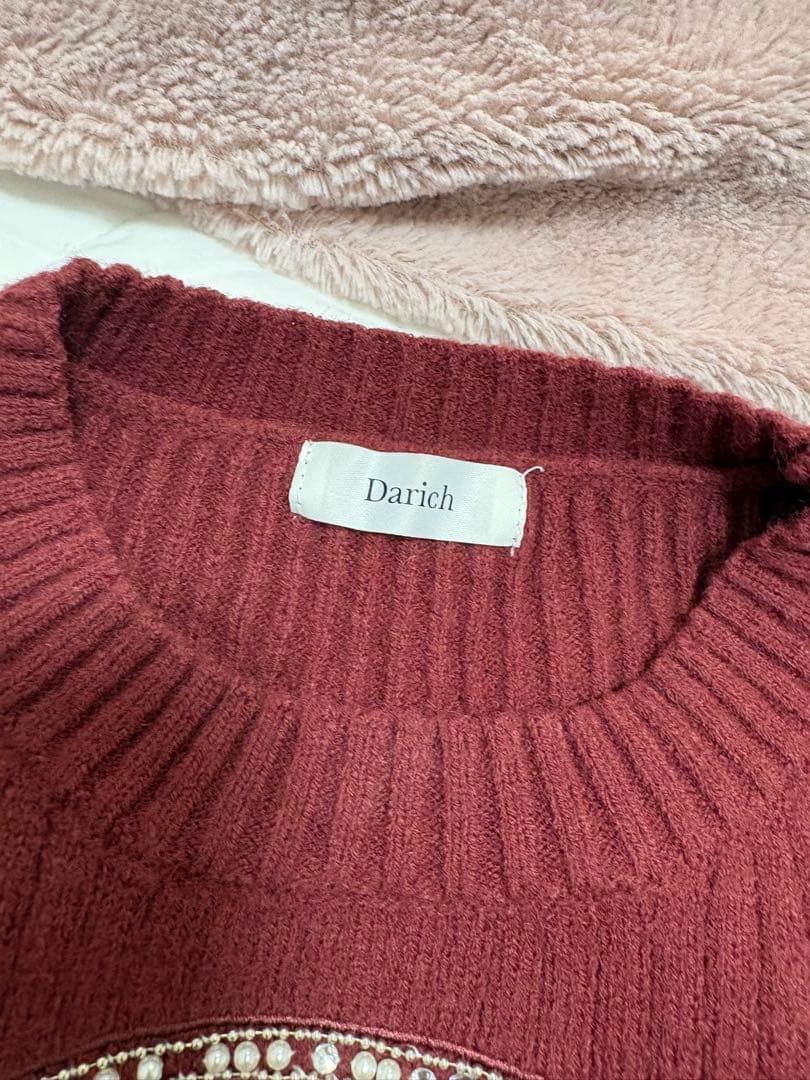 Darich ビジュー装飾 ニットセーター