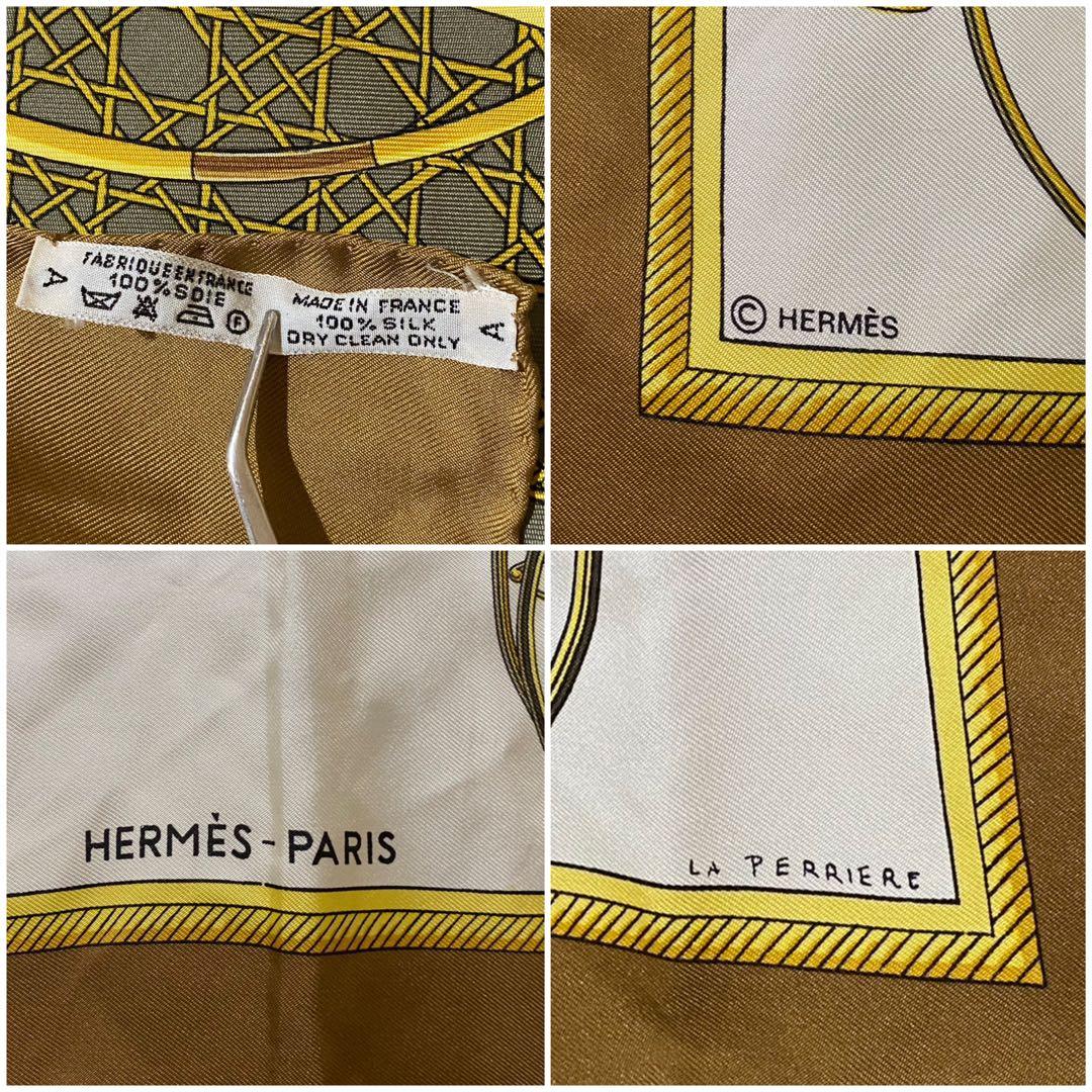 HERMES カレ90 大判シルクスカーフ 折畳み式幌の馬車 エルメス