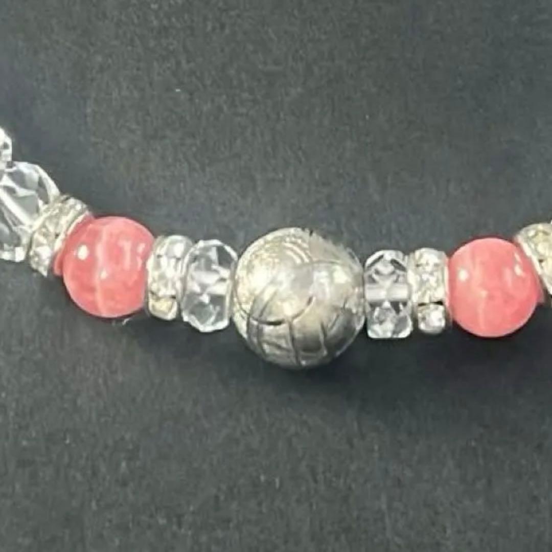 BRY0966⭐️ギベオン隕石・インカローズ・水晶ブレスレット⭐️高品質　希少　美品