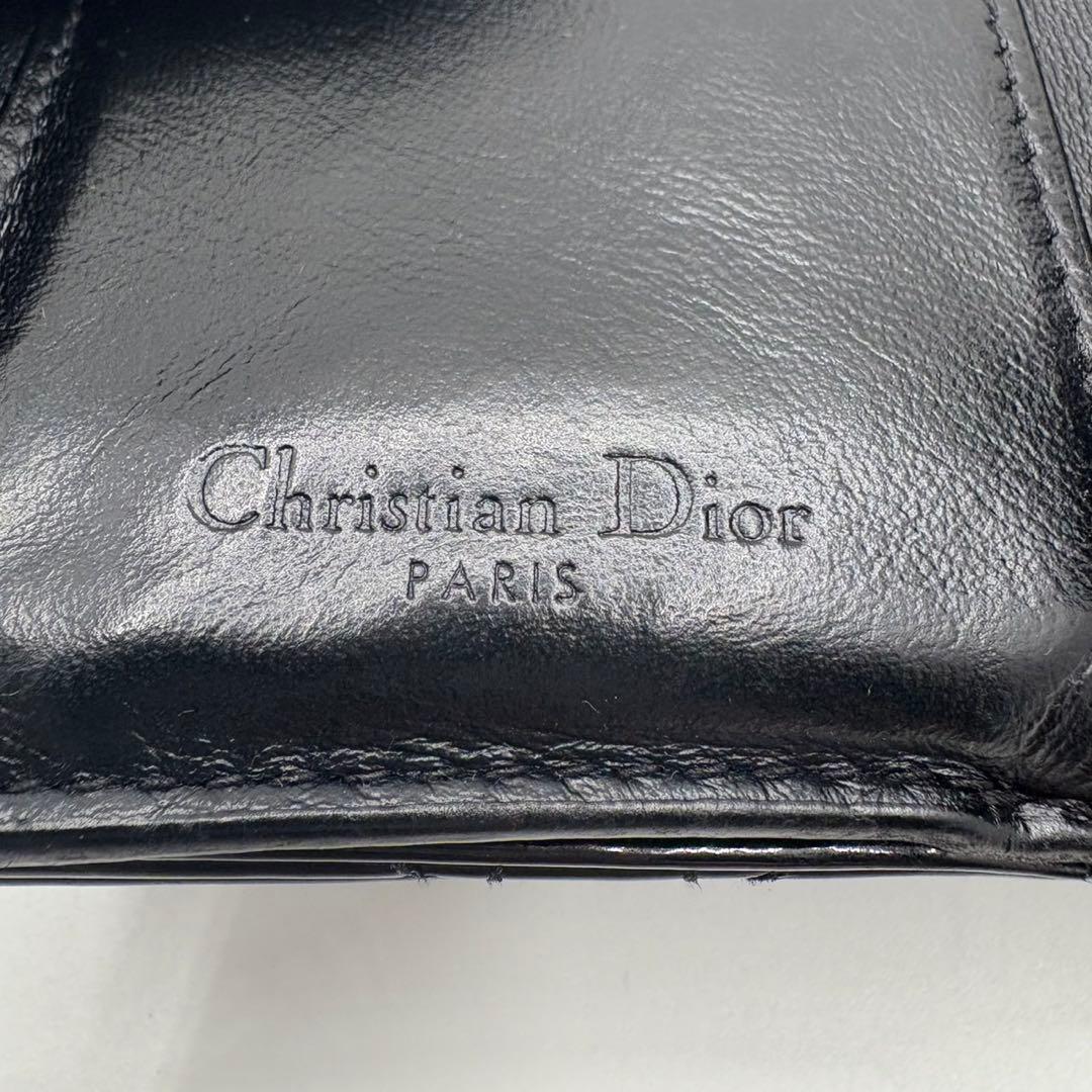 DIOR☆レディ ディオール☆エナメル☆ロータスウォレット☆カナージュ☆財