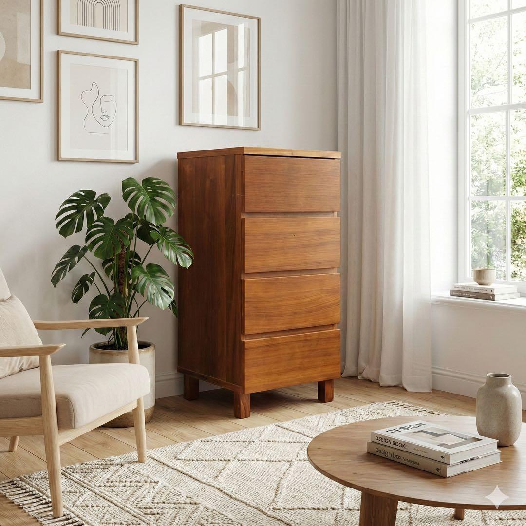 無印良品　MUJI 木製　4段　引き出し収納　チェスト　廃盤