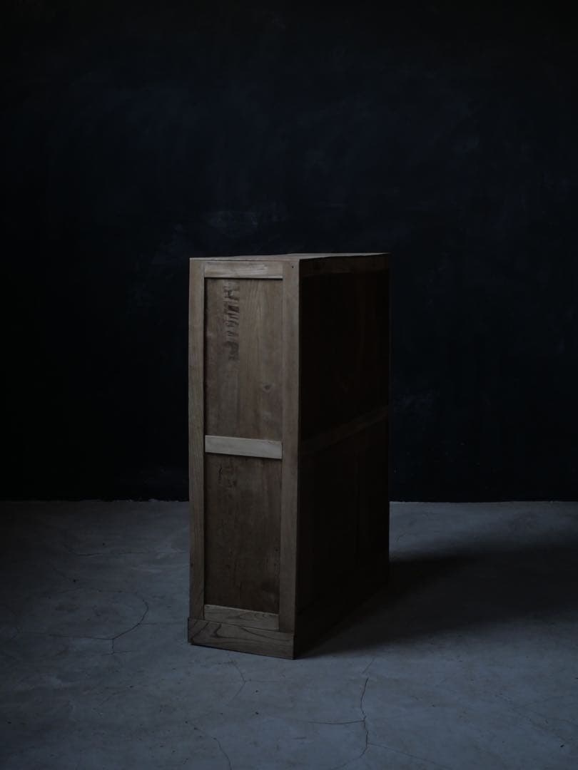 収納棚　ダイヤガラス　食器棚　棚　古家具　古道具　アンティーク　昭和レトロ