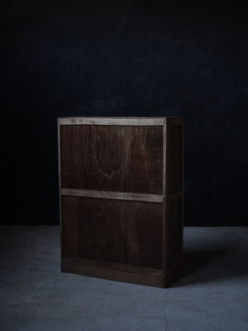 収納棚　ダイヤガラス　食器棚　棚　古家具　古道具　アンティーク　昭和レトロ