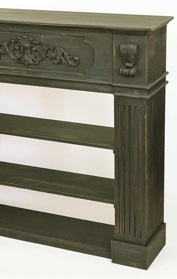 マントルピース コンソール シェルフ ブラック シャビーシック 5008