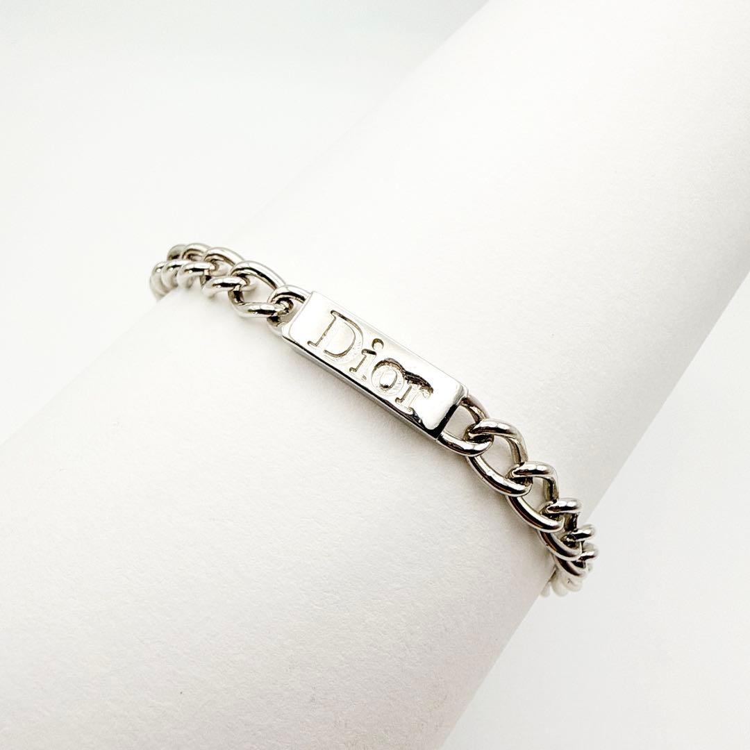 2989 極美品✨　Dior　ブレスレット　シルバー　CD ロゴ　希少　刻印
