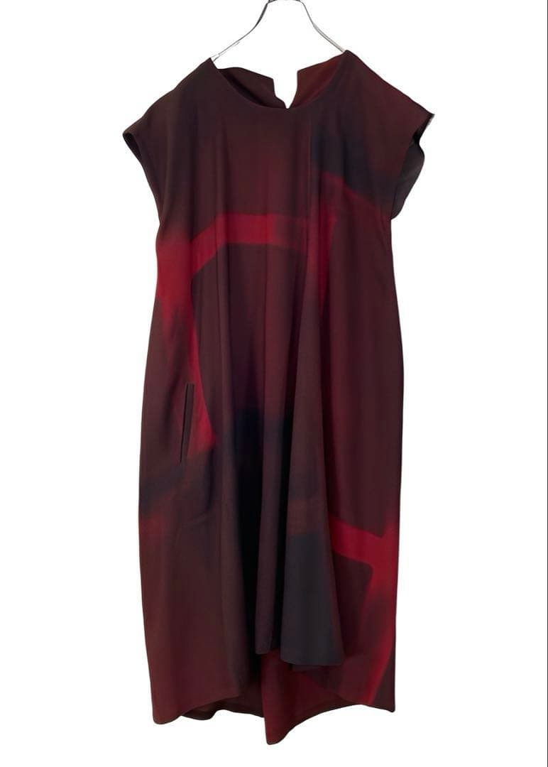 Y's ワイズ 美品 ウール フレンチスリーブ ワンピース マルチ2