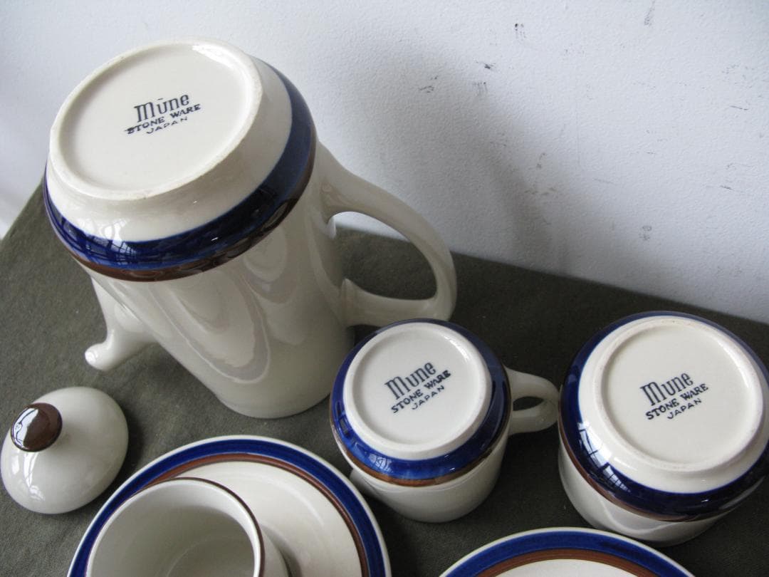 ☆　ストーンウェア　mune　北欧風　ティーセット　昭和レトロ　☆
