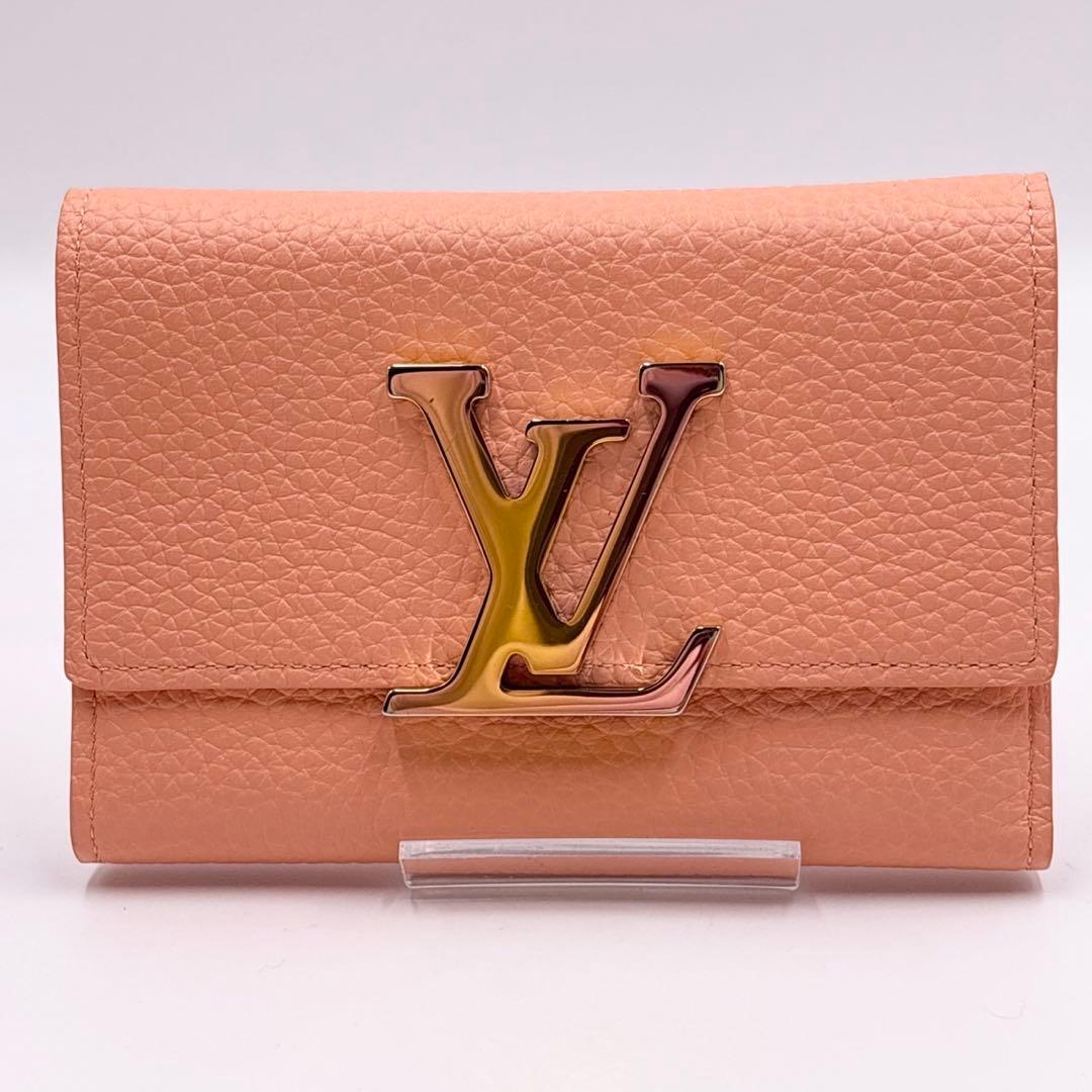 極美品 ルイヴィトン ポルトフォイユカプシーヌコンパクト ピンク M82149