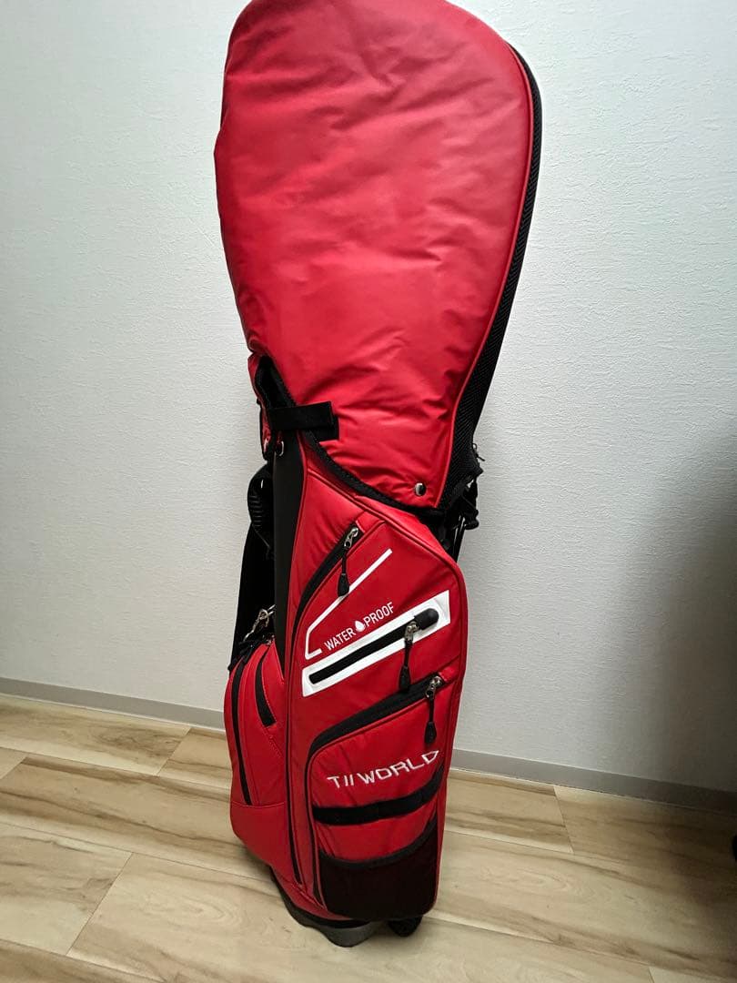 HONMA TW WORLD スタンドバッグ レッド　ウォータープルーフ