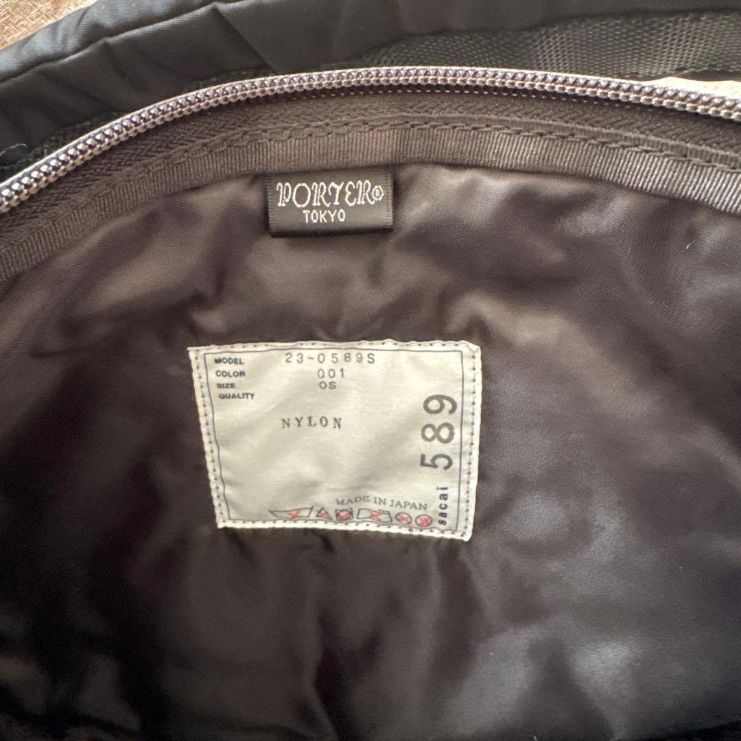 sacai porter ボディバッグ　23aw 美品　black