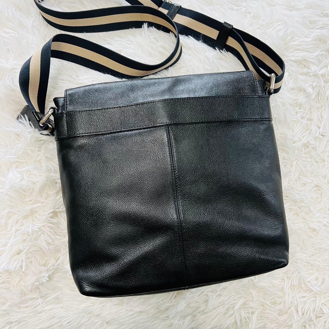 COACH チャールズ メッセンジャー ショルダーバッグ レザー　ブラック