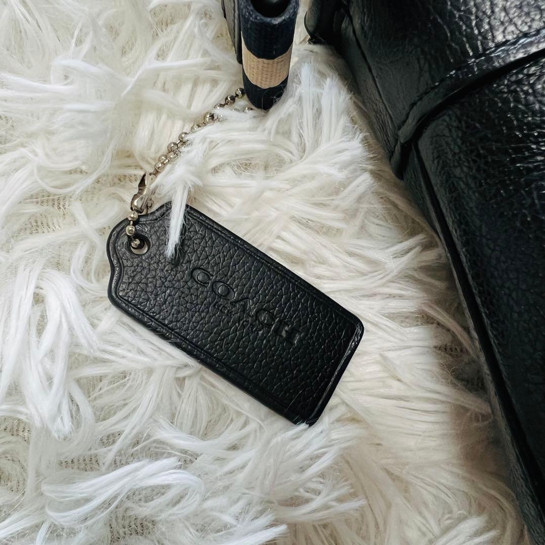 COACH チャールズ メッセンジャー ショルダーバッグ レザー　ブラック