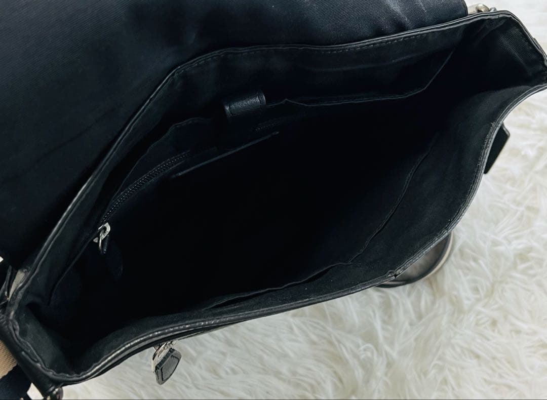 COACH チャールズ メッセンジャー ショルダーバッグ レザー　ブラック